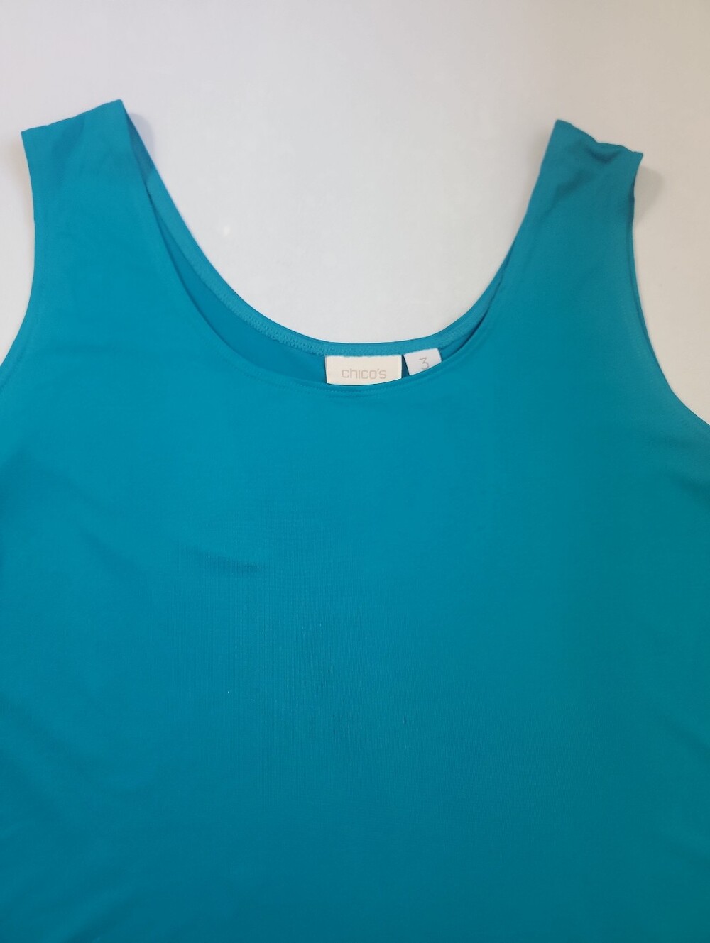 Chico's Women's Teal Tank Top, 3 (XL) - Picture 4 of 7